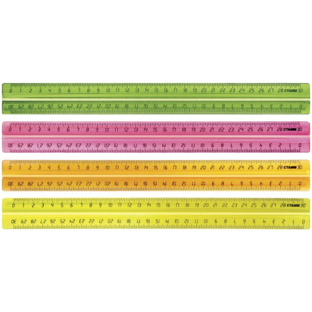 Линейка 30см. СТАММ "Neon Crystal" прозрачная с держателем, ассорти (ЛН42) Линейка 30см. СТАММ "Neon Crystal" прозрачная с держателем, ассорти (ЛН42)
