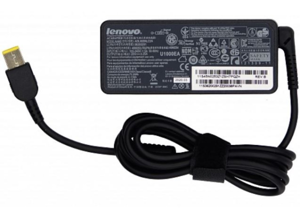 Блок питания для IBM-Lenovo 20V 3.25A [65W] G50 G500 G700 прямоугольный разъём (без сетевого кабеля)