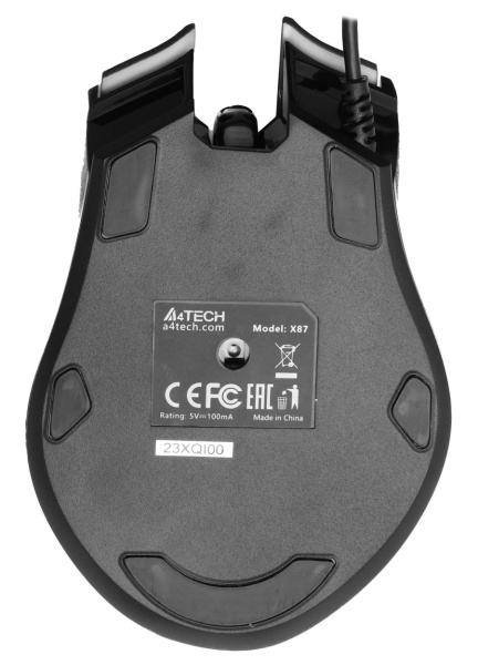 Игровая мышь USB A4Tech X87 Maze оптическая, 8кн, 2400dpi, Black
