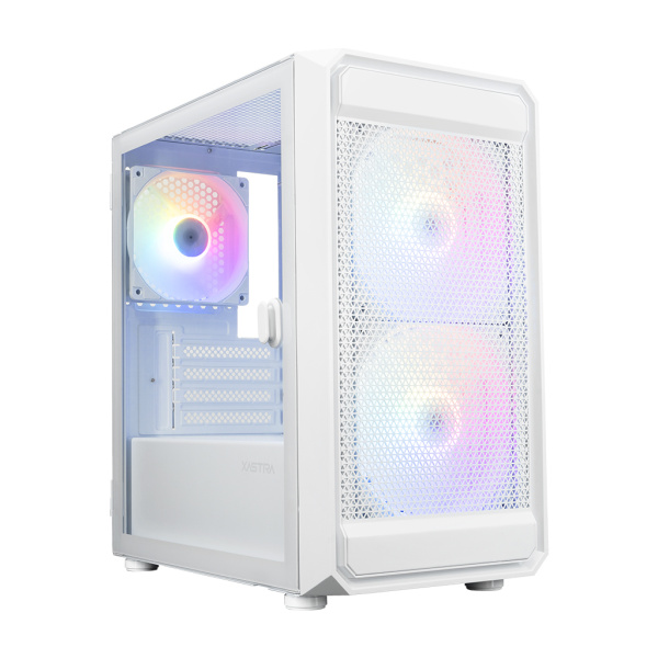Корпус mATX Б_БП XASTRA A303M 3FRGB White (USB3.0,Audio,TG,белый,Mesh,1х120мм+2х140мм FRGB,CPU Cooler до 160мм, VGA до 285мм)[A303M-2FC14F-1FC12F-D-WH