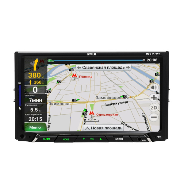 Автомагнитола Mystery MDD-7170NV 2DIN, 7", 4x50Вт, MP3, FM, SD, USB, AUX, ПДУ