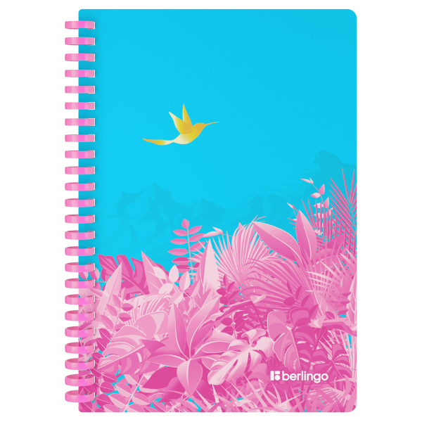Бизнес-тетрадь Berlingo A5, 80л. "Flower Art" клетка, пласт. обложка RNt_A5S20