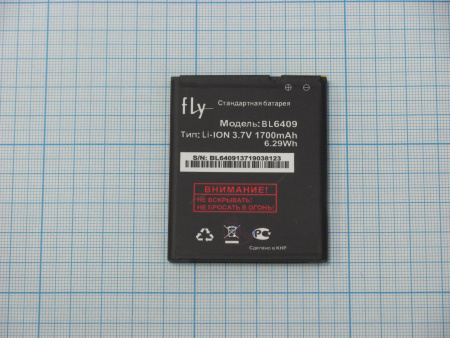 АКБ (аккумулятор) Fly BL6409 ( IQ4406/Era Nano 6 ) 3,7V 1700mAh