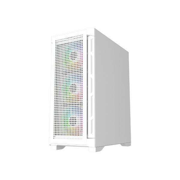 Корпус ATX Б_БП Powercase Ultimate White (USB, Audio,TG, 4x120mm ARGB HUB, белый)[CUW-A4]