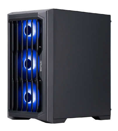 Корпус mATX Б_БП 1STPLAYER BULLET HUNTER H2 ARGB Black (USB3.0,Audio,TG,черный,4х120мм ARGB)[H2-BK-4F7]