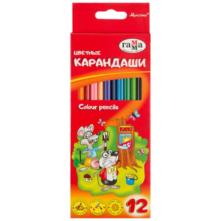 Карандаши 12цв. Гамма "Мультики" (050918_07)