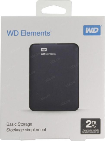 Жесткий диск WD USB3.0 2TB WDBU6Y0020BBK-WESN Elements Portable 2.5" черный