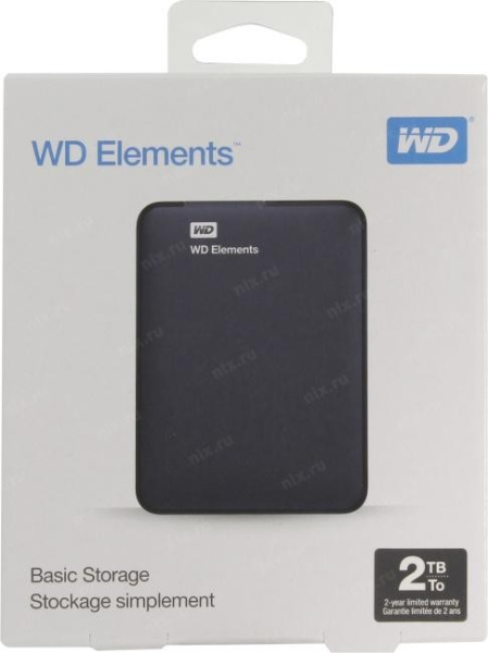 Жесткий диск WD USB3.0 2TB WDBU6Y0020BBK-WESN Elements Portable 2.5" черный