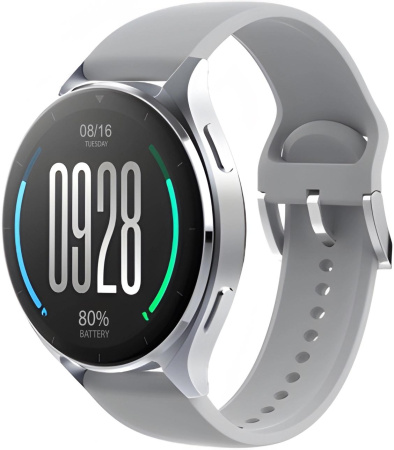 Смарт-часы Xiaomi Watch 2 46мм 1.43" AMOLED корп.серебристый рем.серый разм.брасл.:140-210мм (BHR8034GL)