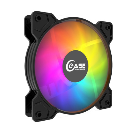 Кулер в корпус 120х120х25 Powercase (M2) ARGB PWM Black (800-1500prm/4pin+ARGB Sync/58 CFM/29.58дБ/подшипник гидравлический/ARGB)