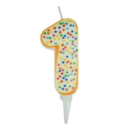 Свеча "Цифра 1. Пончик" 6 см (6058005)