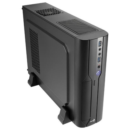 Корпус mATX Б_БП Aerocool CS-101 (USB,Audio,черный,Slim,под БП SFX)
