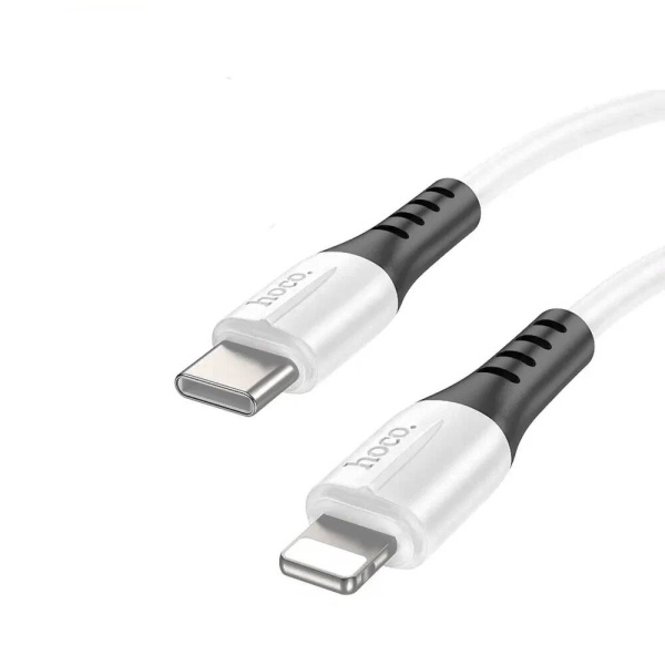 Кабель Lightning (m) - USB Type C(m) Hoco X82, 1м, силикон, 3A, белый
