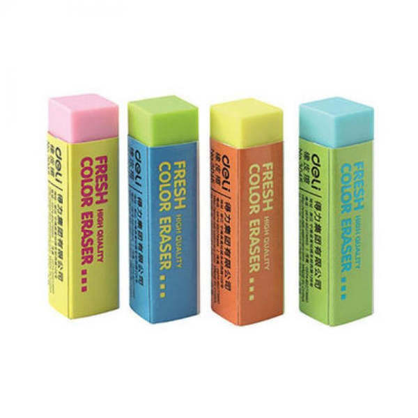 Ластик DELI цветной 60*15*15мм (E3045)