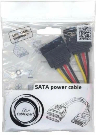 Переходник SATA 15-pin -2x SATA 15-pin Cablexpert CC-SATAM2F-01