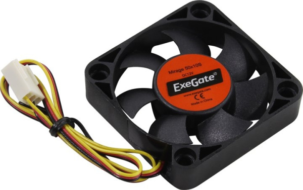 Кулер в корпус 50x50x10 ExeGate EX05010S3P (5000rpm/3pin/подшипник скольжения)