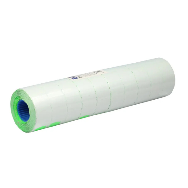 Этикет-лента 26*16мм, волна, зеленая 800 этикеток, OfficeSpace (243283)