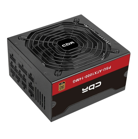 Блок питания 1000Вт CBR PSU-ATX1000-14MG (ATX 3.1,APFC,140мм,3PCI-E,16-pin (12V-2X6),PCI-E 5.1,3SATA,80+Gold,модульный)[PSU-ATX1000-14MG/14GM]