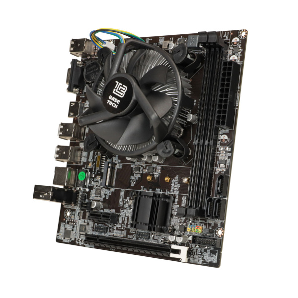 Мат.плата S1155 с процессором i7-2600 BaseTech H61M-K (mATX,2DDR3,M.2,3SATA,VGA,HDMI,PC1600)