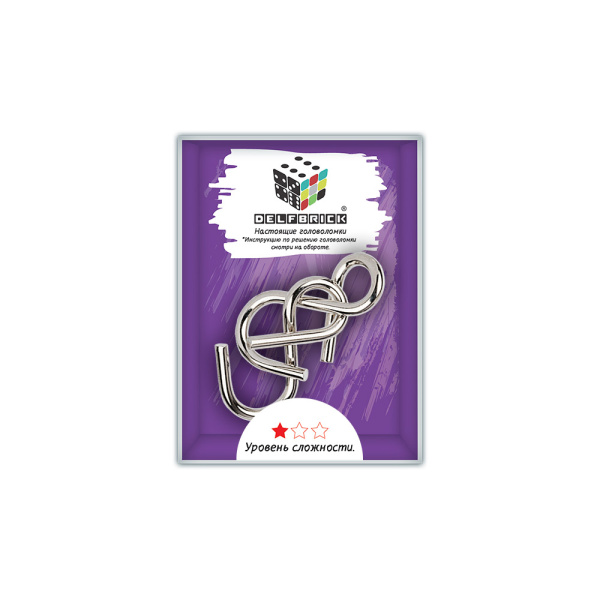 Головоломка металлическая  "DELFBRICK" DLM-12 1 шт "&-узел" 2 элемент.