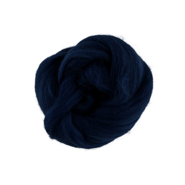 Шерсть для валяния "Gamma" TFS-050 100% полутонкая шерсть 50 г №0100 т. синий