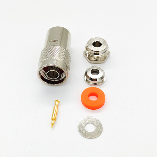 Разъем N type, штекер, кабельный, прижимной, RG-58, N-112F