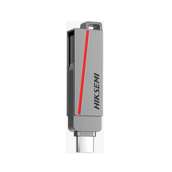 Флеш-накопитель USB3.2+Type C 16GB HIKSEMI DUAL SLIM (HS-USB-E307C/16G/U3) серый