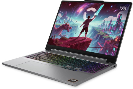 Ноутбук Lenovo LOQ 15AHP11 Ryzen 7 250 16Gb SSD512Gb NVIDIA GeForce RTX5050 8Gb 15.3" IPS WUXGA (1920x1200) без ОС grey WiFi BT Cam (83TN003FPS)