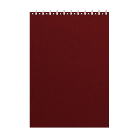 Блокнот Альт А4 60л. "OFFICE" бордовый, спираль (61350)