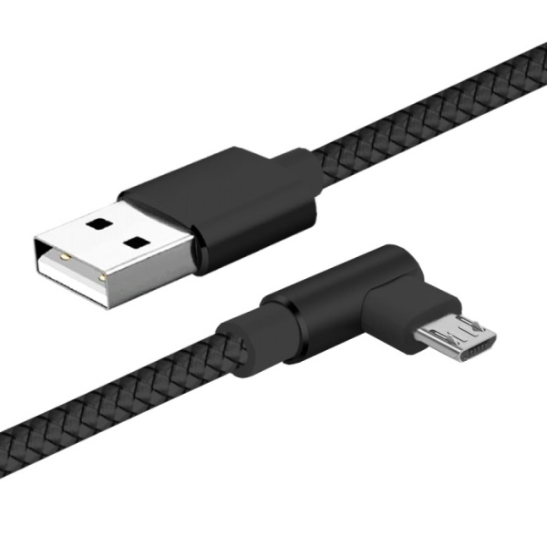 Кабель MicroUSB(m) - USB(m) Jet.A, 1м, QC 3.0, 2A, оплетка, черный (JA-DC25)
