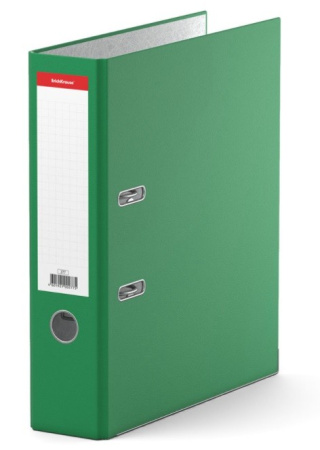 Папка-регистратор 70мм. Erich Krause "Стандарт" мет. кант, зеленая (277)