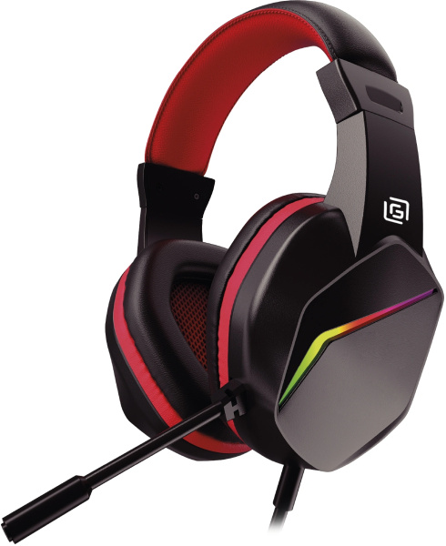 Игровая гарнитура Оклик HS-L335G полноразмерные, USB, кабель 1,8м, Black