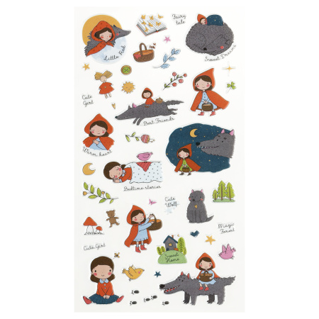 Наклейки MESHU "Little red" 10*23 см., MS_57663
