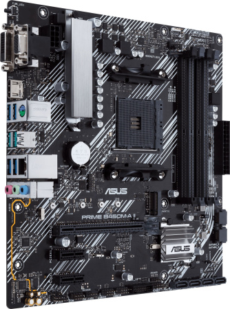 Мат.плата SocAM4 AMD B450 Asus PRIME B450M-A II (mATX,4DDR4 ECC/non-ECC,M.2,2PCI-E,SVGA,DVI,HDMI,Gb,