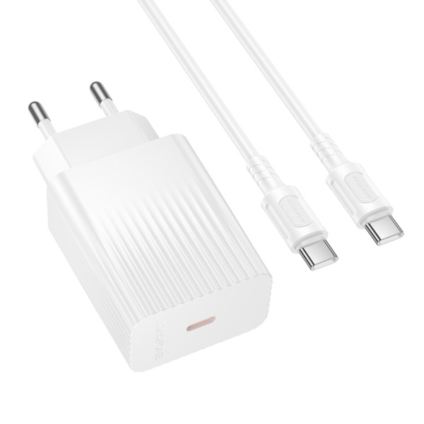 Зарядное_устройство - TypeC 20W/3A BOROFONE BAS73A + кабель Type-C-Type-C белый