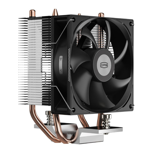 Кулер для процессора/ CPU Cooler PCCooler R200 (110W, 3-pin, 133mm, Al/Cu, 2x6mm, 1x92mm, 40.94CFM, 30dBA, 2200RPM, S: 1851/1700/1200/115X, AM5/AM4, silver, black)
