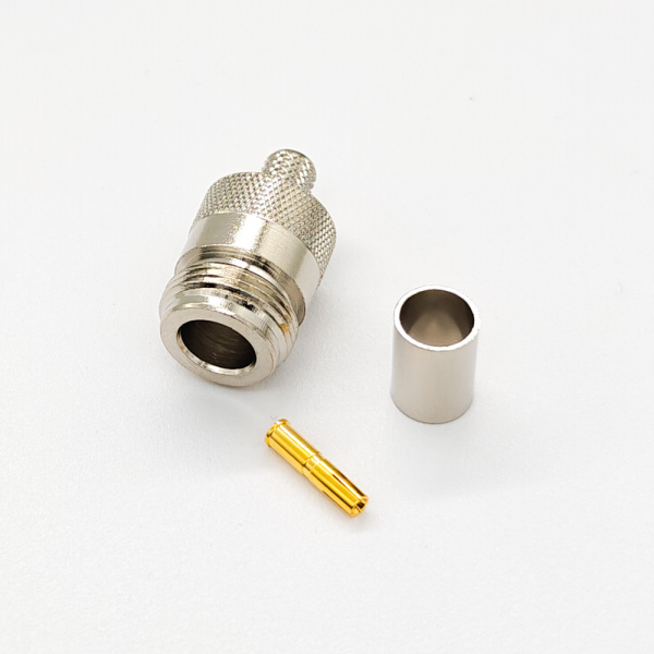 Разъем N type, гнездо, кабельный, обжим, 5D-FB RG-8X LMR-300, N-211/5D