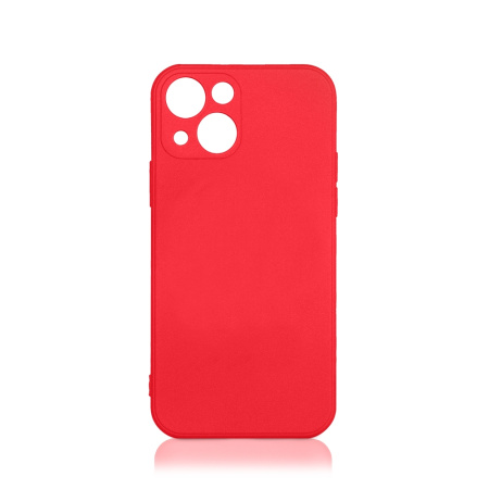 Чехол силиконовый с микрофиброй для iPhone 13 mini DF iOriginal-09 (red)