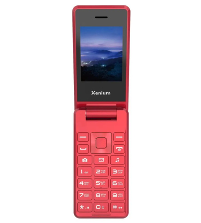 Сотовый Xenium X600 Red 2sim/2.4"/320*240/32Mb/microSD/0.3Мп/Bt/1000мАч/раскладушка