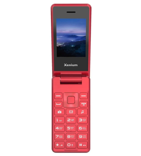 Сотовый Xenium X600 Red 2sim/2.4"/320*240/32Mb/microSD/0.3Мп/Bt/1000мАч/раскладушка