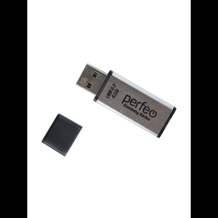 Флеш-накопитель USB2.0 4Gb Perfeo E03 (PF-E03S004ES) серебряный
