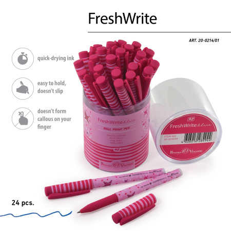 Ручка шариковая Bruno Visconti "FreshWrite "Звездочки" 0,7мм., синяя (20-0214/01)