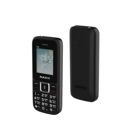 Сотовый Maxvi C3n Black 2sim/1.77"/160*128/microSD/Bt/800мАч/моноблок