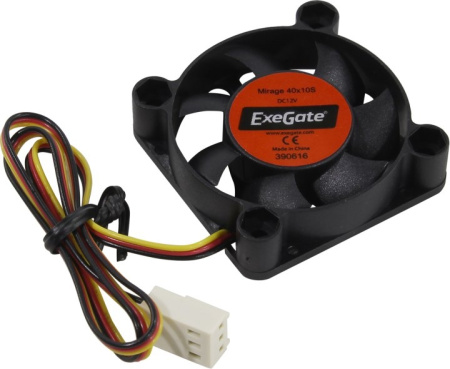 Кулер в корпус 40x40x10 ExeGate EX04010S3P (5000rpm/3pin/подшипник скольжения)