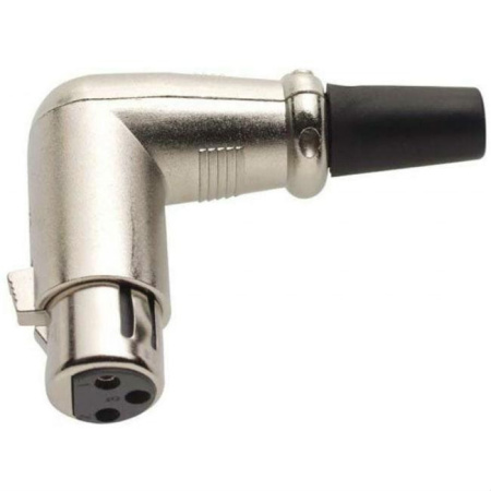Разъем XLR гнездо, на кабель, угловой, JD-385