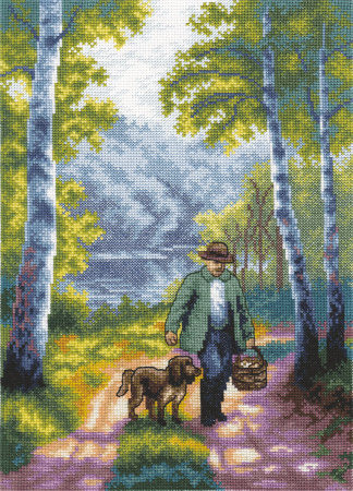 Набор для вышивания "PANNA" PS-1245 "Воскресная прогулка" 21.5 х 31 см