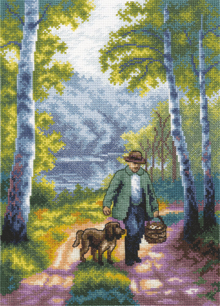 Набор для вышивания "PANNA" PS-1245 "Воскресная прогулка" 21.5 х 31 см