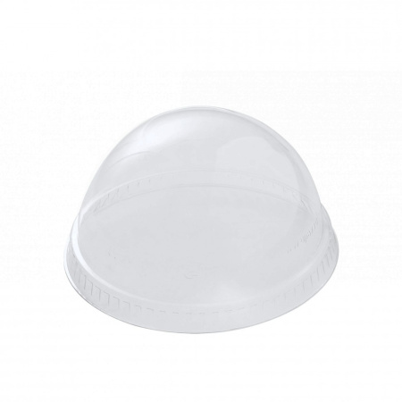 Крышки купольные СТИРОЛПЛАСТ без отверстия, 50 шт., d - 95 мм, прозрач. (605096)