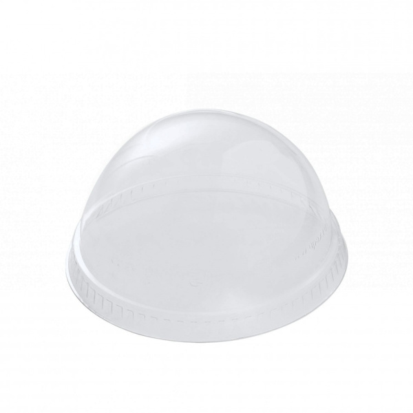 Крышки купольные СТИРОЛПЛАСТ без отверстия, 50 шт., d - 95 мм, прозрач. (605096)