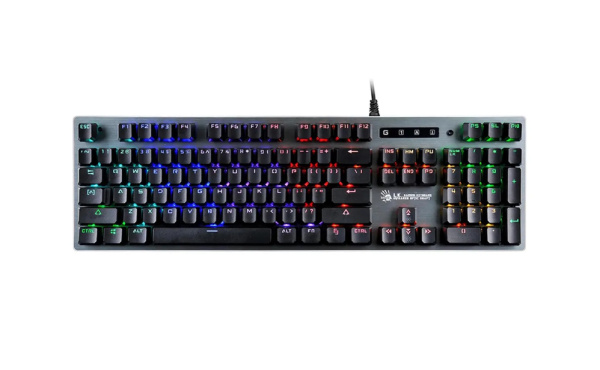 Игровая клавиатура USB A4Tech Bloody B765 механическая, Grey/Neon